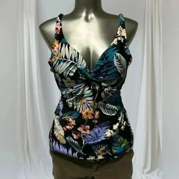 🆕Printed Ruched  Tankini - Picture 1 of 11